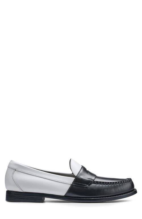 Shop G.h.bass Logan Colorblock Penny Loafer In Black/white