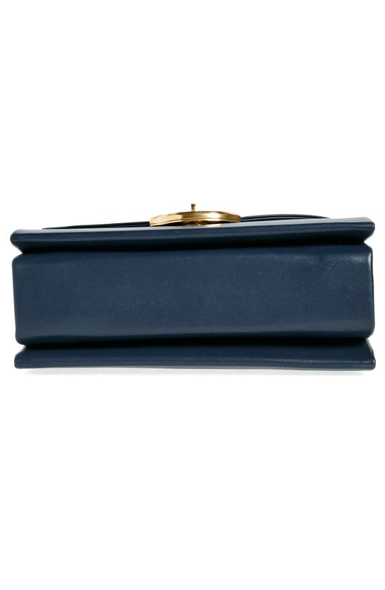 Mulberry Lana High Gloss Leather Top Handle Bag In Night Sky