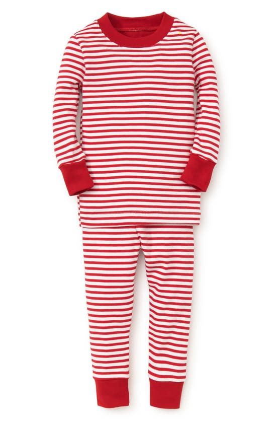 Shop Kissy Kissy Fitted Two-piece Pajamas In Red