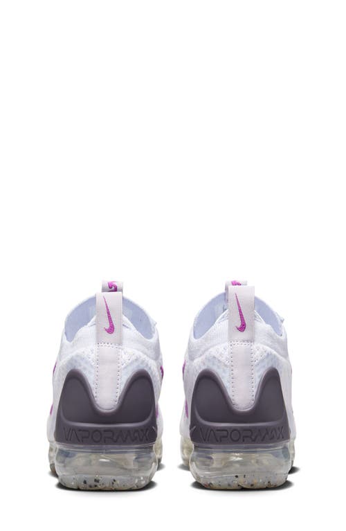 Nike Kids' Air Vapormax 2021 Fk Sneaker In White/dark Raisin/grey