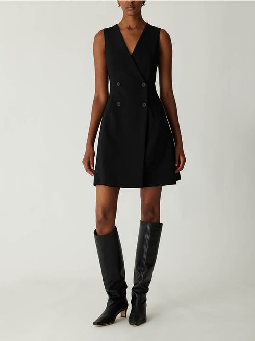 REBECCA TAYLOR REBECCA TAYLOR REFINED SUITING DOUBLE BREASTED MINI DRESS