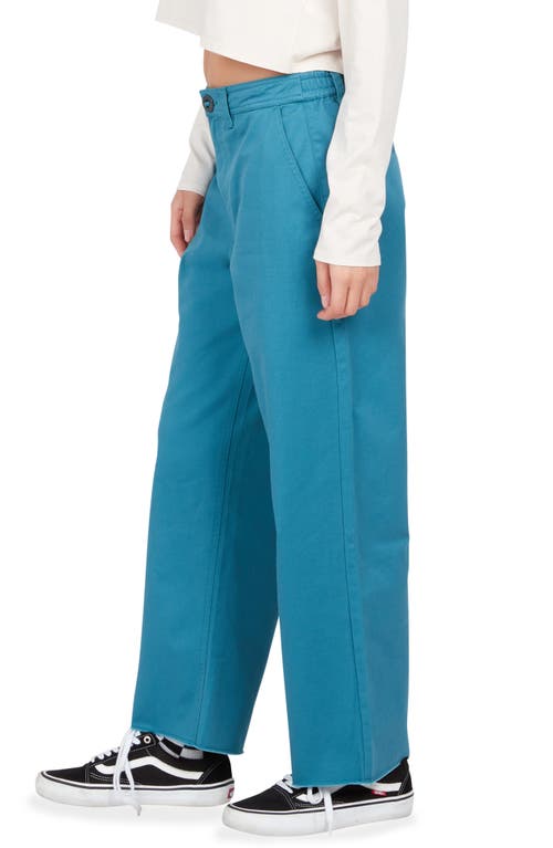 Volcom Thisthatthem Wide Leg Skate Pants In Harbor Blue