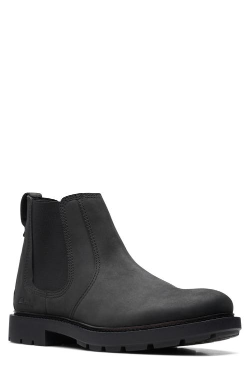 Clarks(r) Craftdale Chelsea Boot in Black Nubuck
