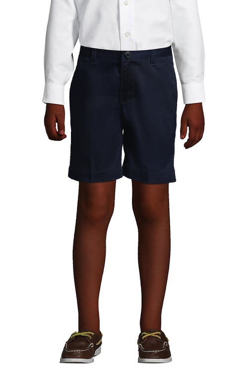 LANDS' END LANDS' END SCHOOL UNIFORM BOYS PLAIN FRONT BLEND CHINO SHORTS