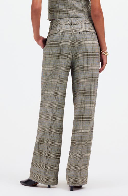 Shop Madewell Yarn Dyed Plaid Slouchy Straight Leg Pants In Cooper Plaid