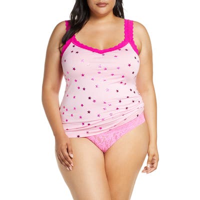 Plus Size Hanky Panky X Lindsi Lane Shooting Stars Camisole, Pink