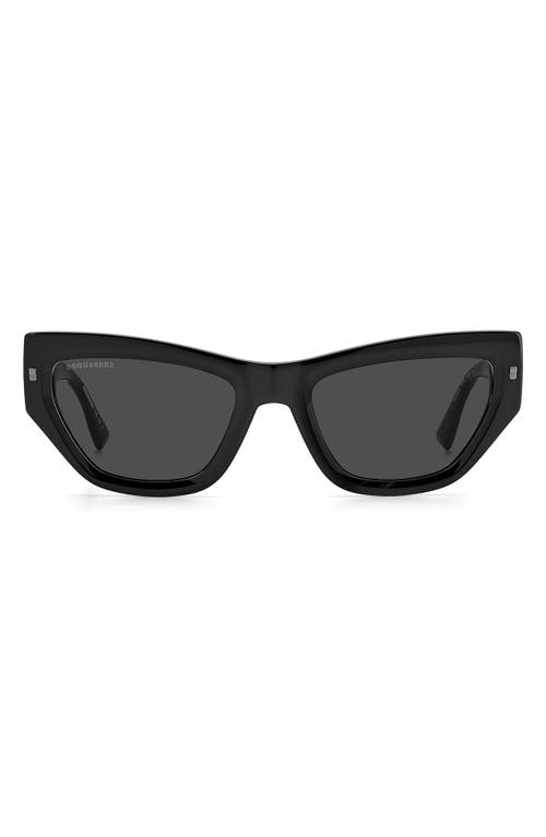 54mm Cat Eye Sunglasses in Black /Grey