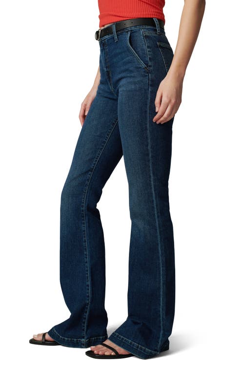 Shop Joe's The Molly High Waist Flare Trouser Jeans In Double Down