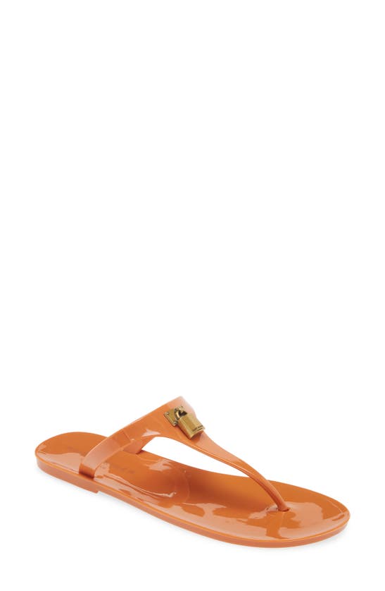 Kurt Geiger Brixton Jelly Sandal In Rust/ Copper