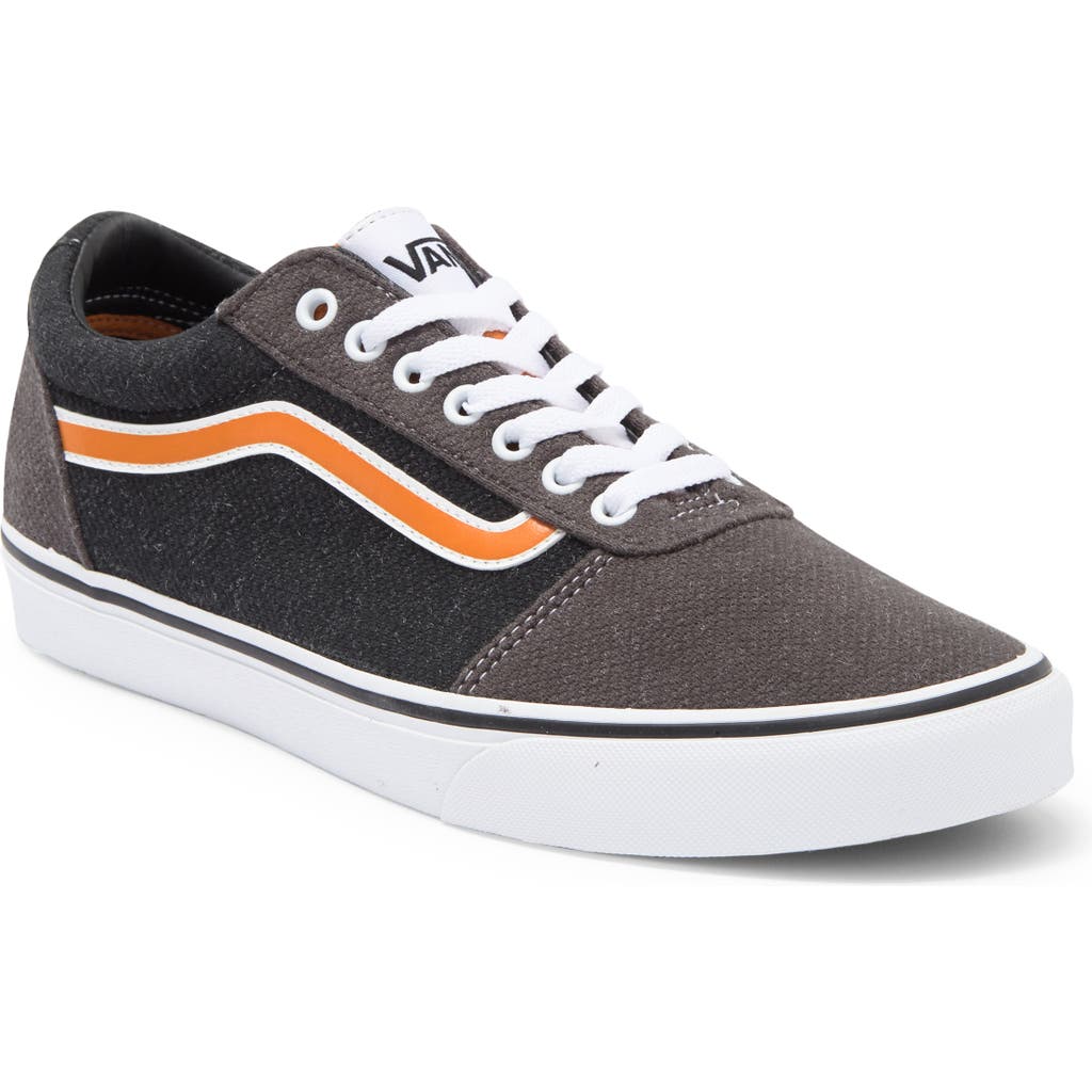 Shop Vans Ward Jersey Colorblock Sneaker In Suede/canvas Dark Grey/white