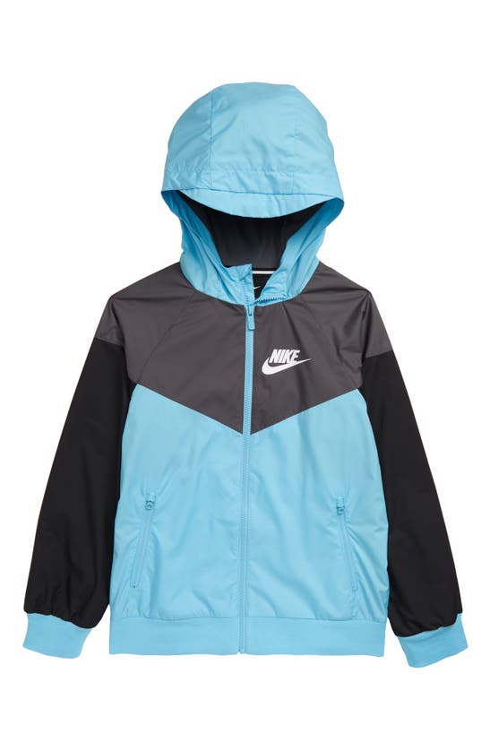Nike Kids' Windrunner Water Resistant Hooded Jacket In Blue Gaze