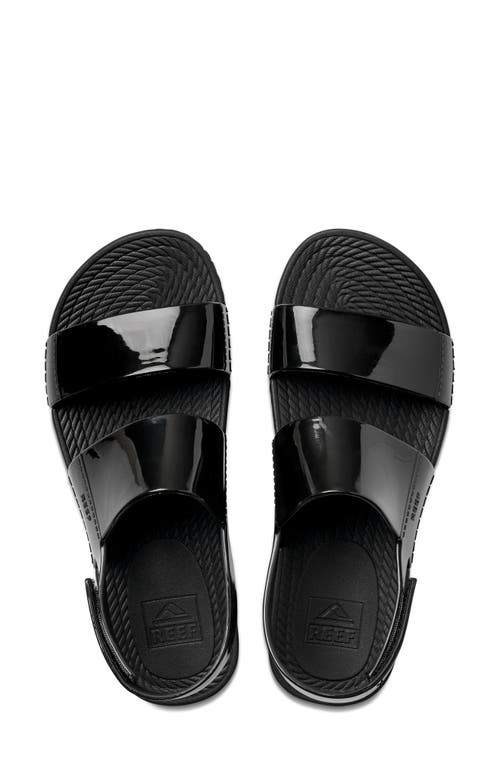 Shop Reef Water Vista Slingback Sandal In Black Shine