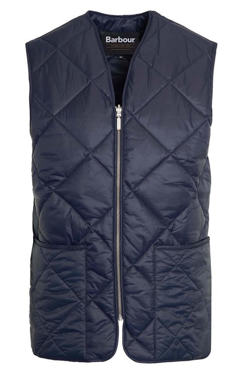 Shop Barbour Quilted Liner Vest In Navy