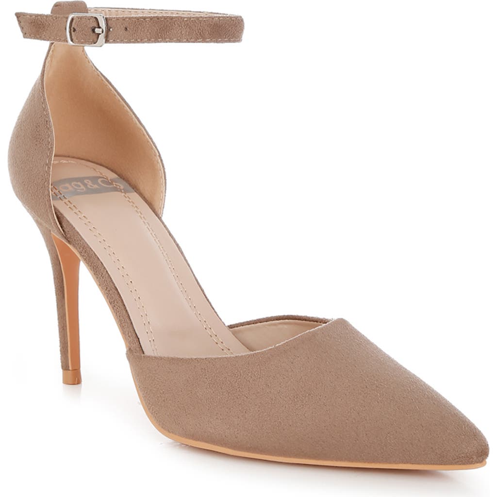 Rag & Co Dolona Pointed Toe Pump In Taupe