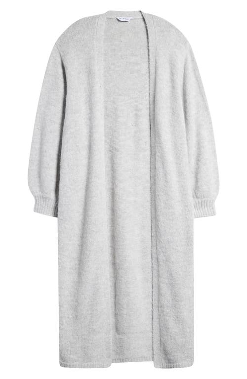 Shop Miss Selfridge Maxi Cotton Cardigan In Light Grey