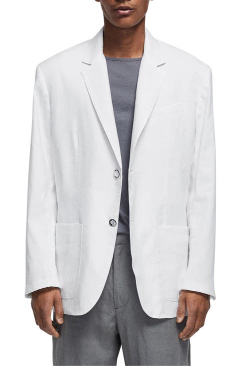 Buy Grey 100% Linen Plain Flinter Blazer And Trouser Set For Men