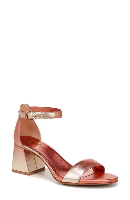 Vera Caliente Ankle Strap Sandal in Sunset Ombre Metallic