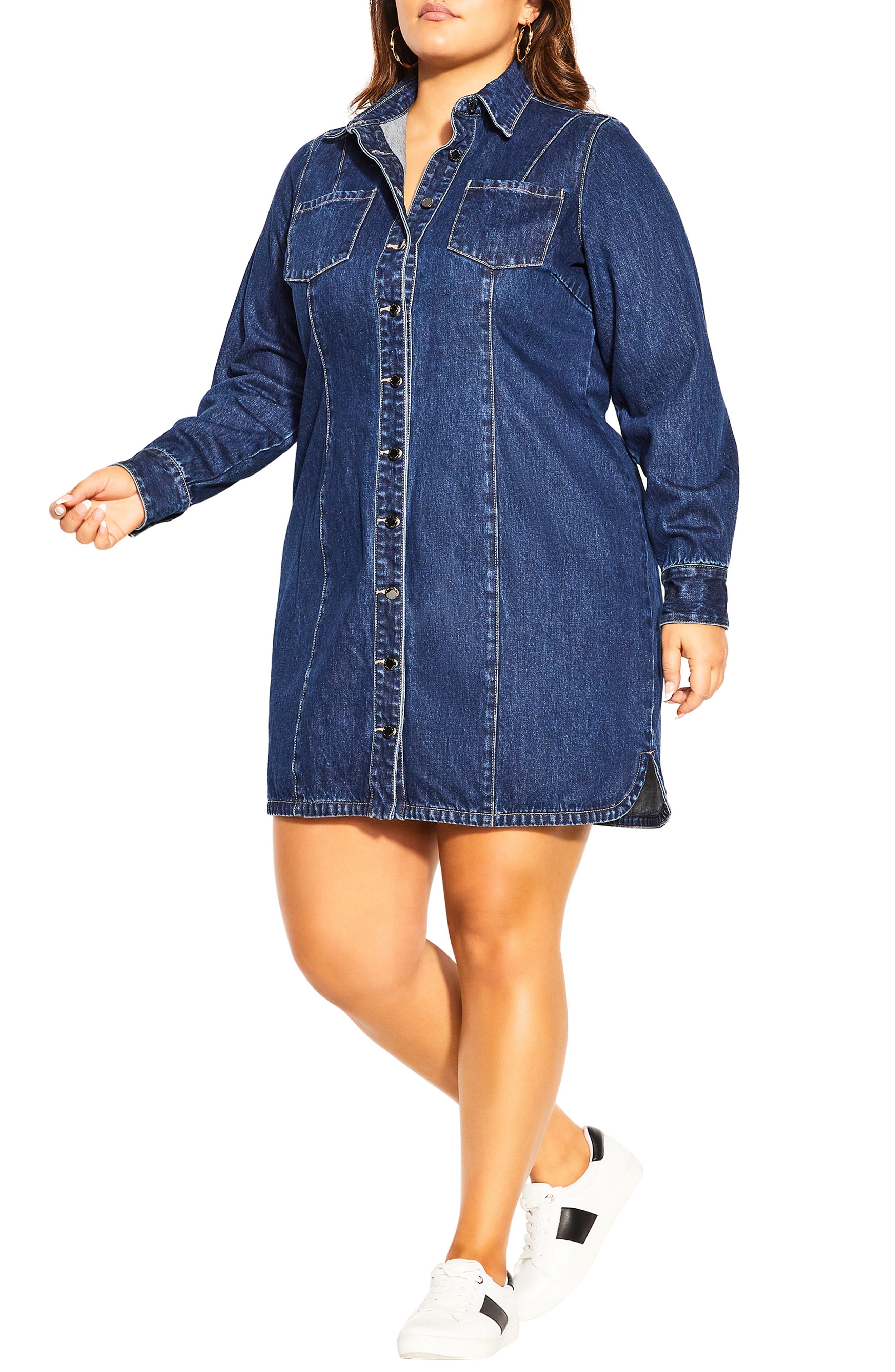 plus size jeans dress