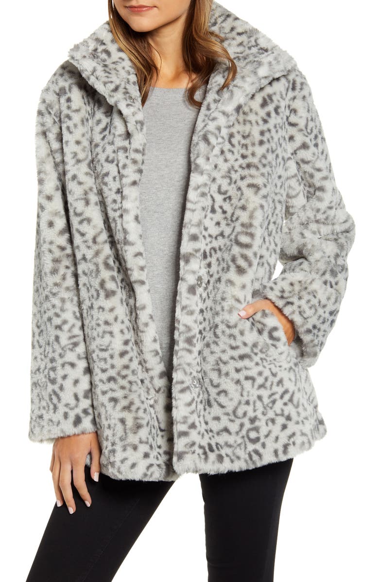 Kenneth Cole New York Snow Leopard Faux Fur Jacket Nordstrom