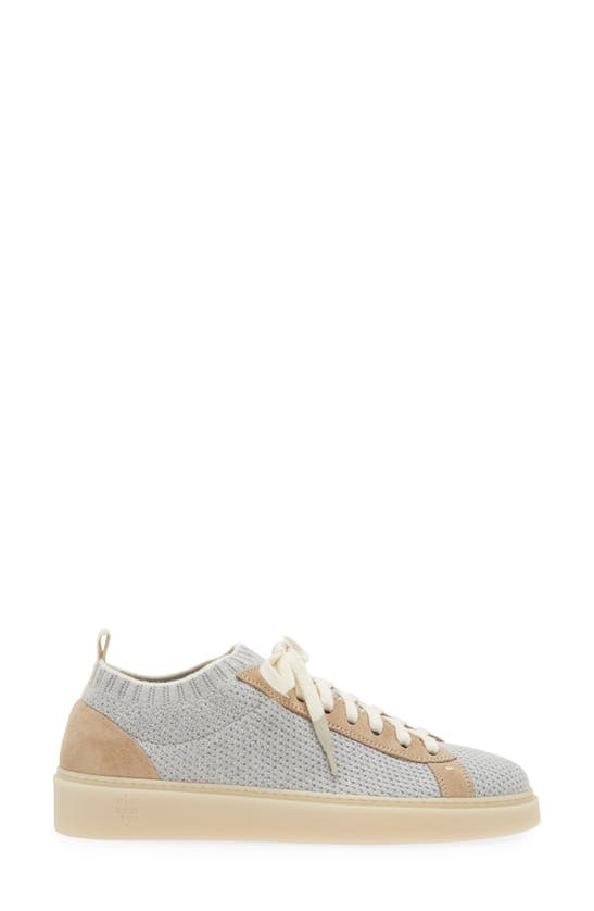 Shop Eleventy Knit Sock Sneaker In Light Grey