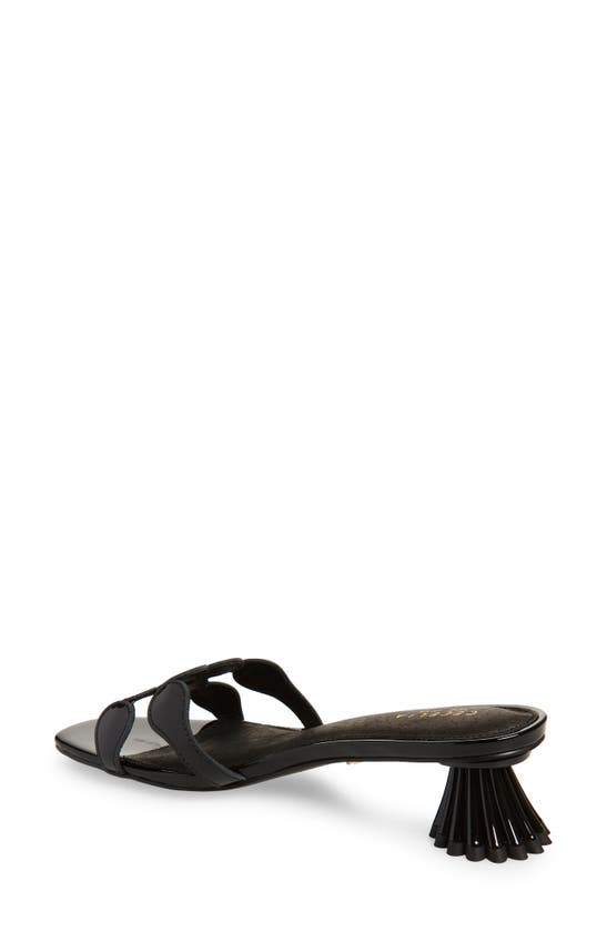 Shop Cecelia New York Bunny Slide Sandal In Black Patent