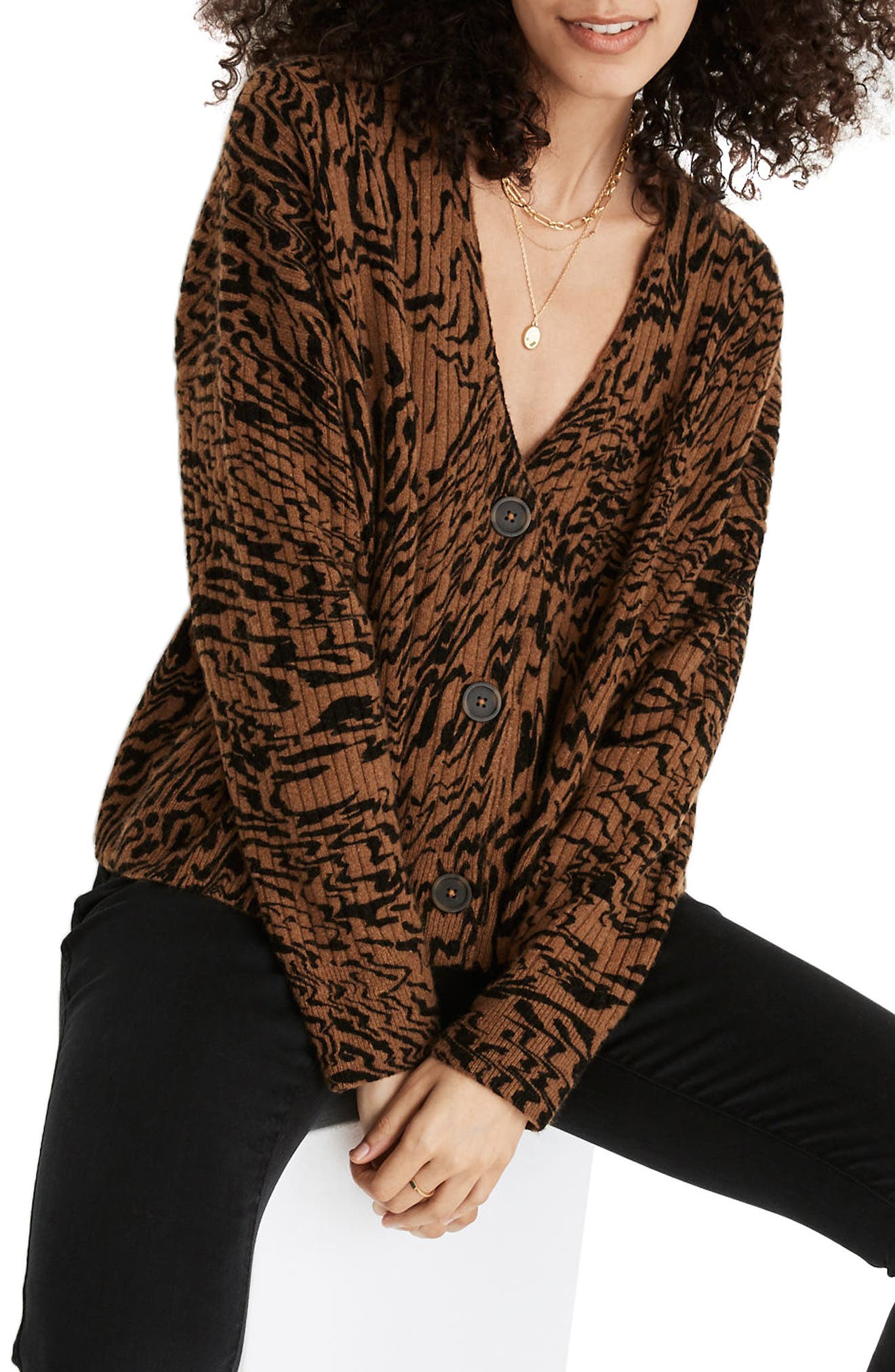 madewell cropped cardigan