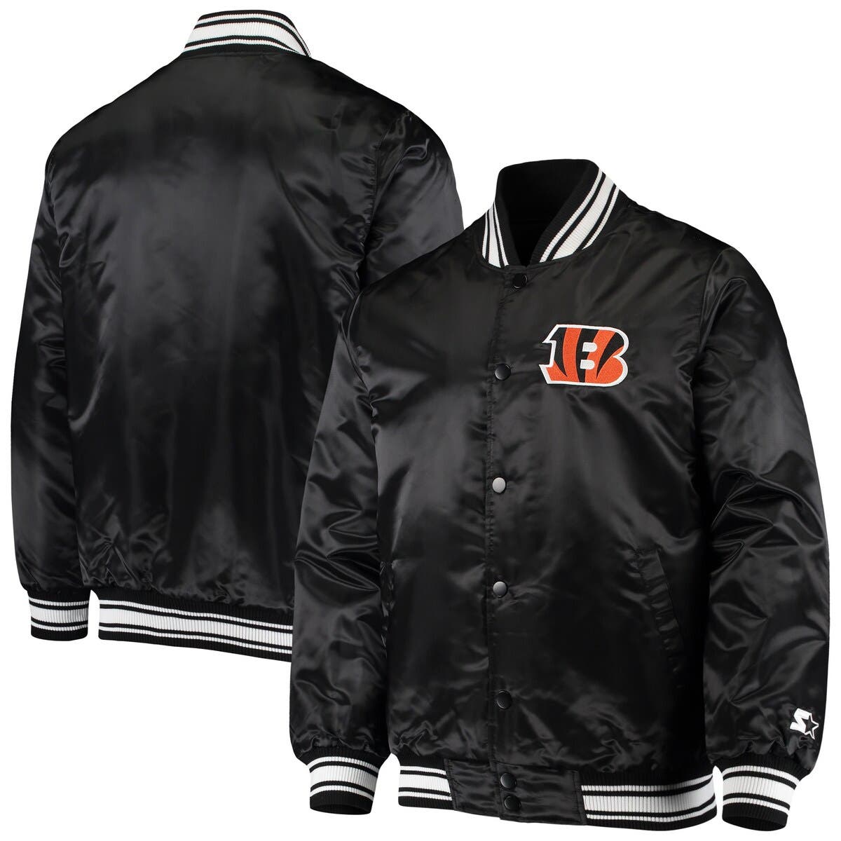 STARTER Men's Starter Black Cincinnati Bengals Locker Room Satin