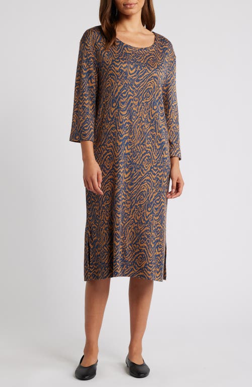 Masai Copenhagen Nikita Print Long Sleeve Dress In Moonlit Ocean