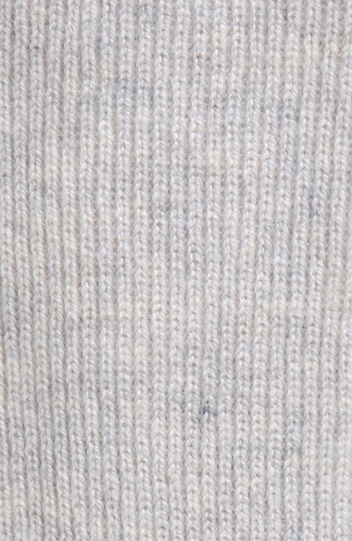 Johnstons Of Elgin Cashmere Rib Crew Socks In Grey