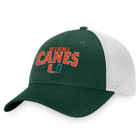 Men's Mitchell & Ness Orange/Green Miami Hurricanes Sharktooth Snapback Hat