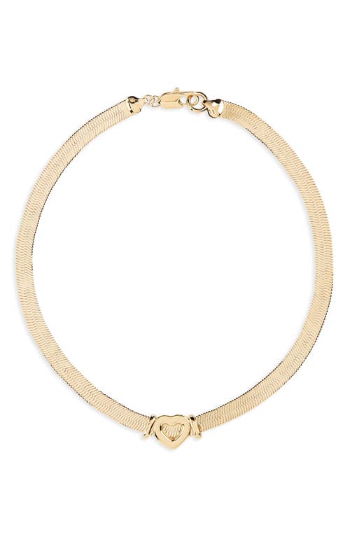 Laura Lombardi Cuore Heart Necklace in Brass