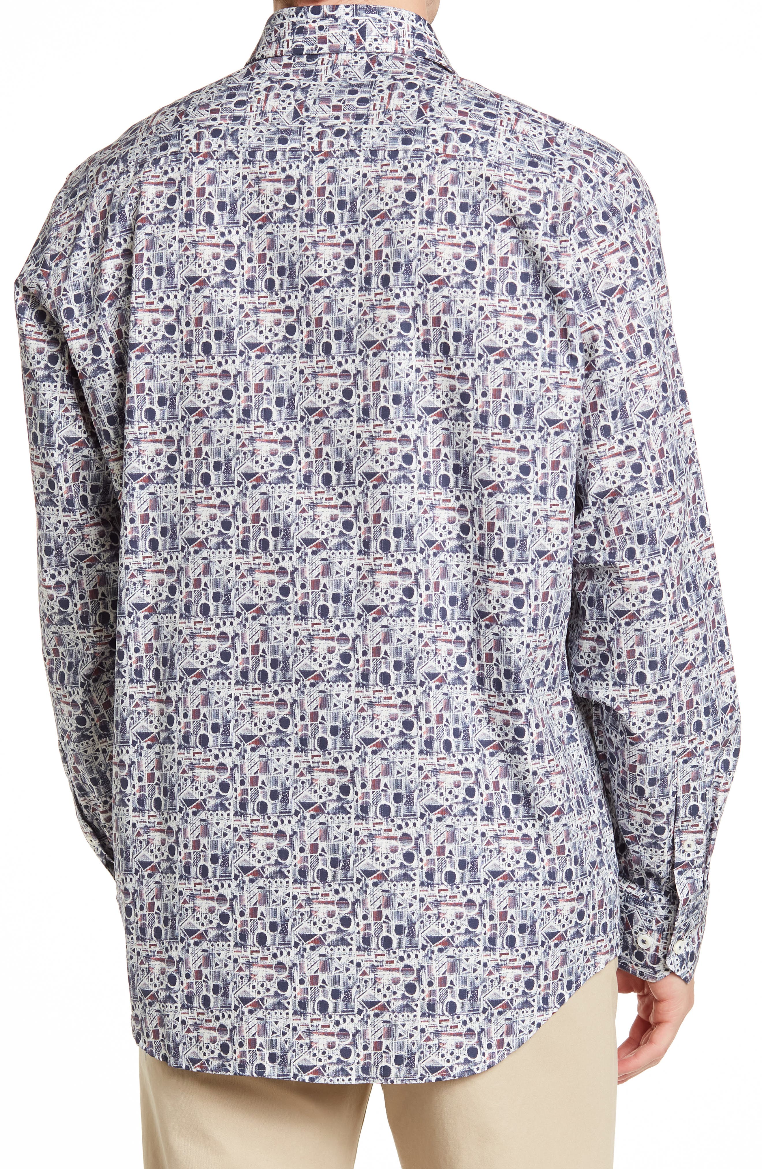 Bugatchi Geometric Print Long Sleeve 