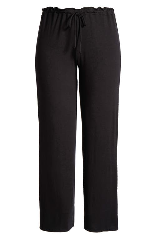 Shop 24seven Comfort Apparel Comfortable Stretch Pants In Black