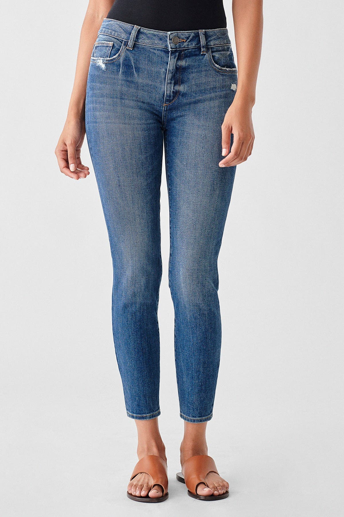 DL1961 Womens Florence Cropped Mid Rise Skinny Jeans