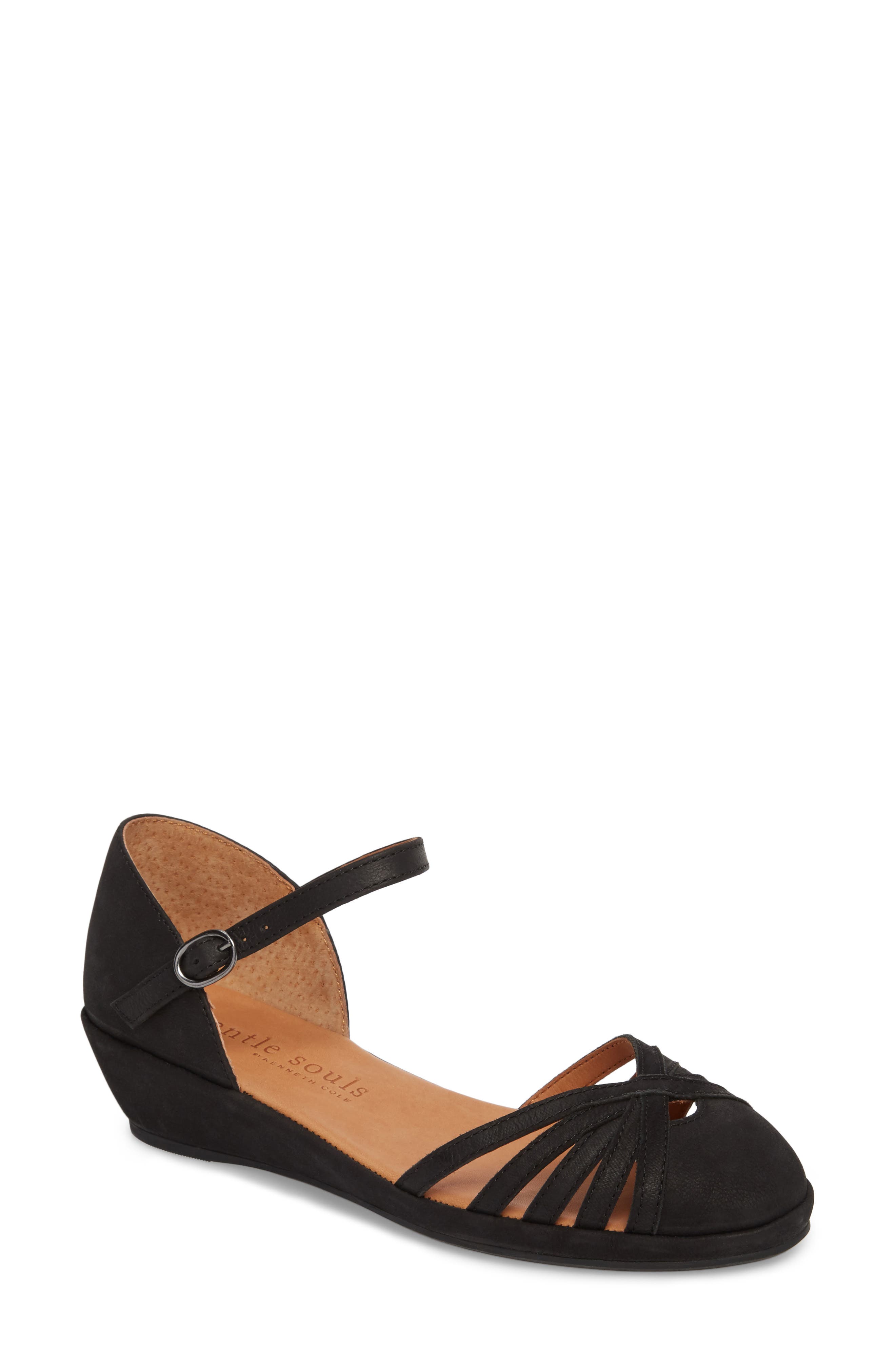 Gentle Souls By Kenneth Cole Naira Wedge- Black