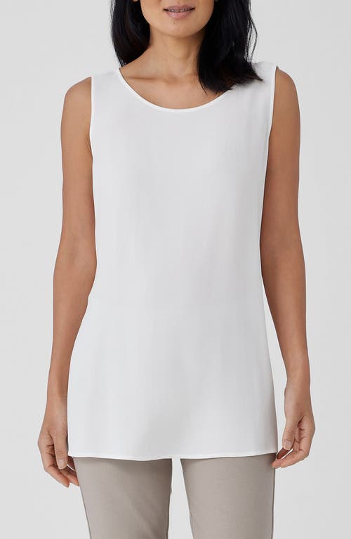 Eileen Fisher Ballet Neck Silk Tunic Top at Nordstrom