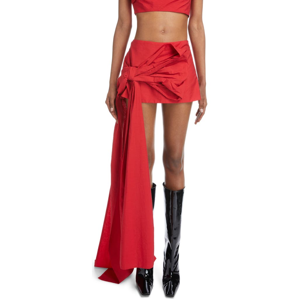 ACNE STUDIOS ACNE STUDIOS IBBA OVERSIZE BOW POPLIN MINISKIRT