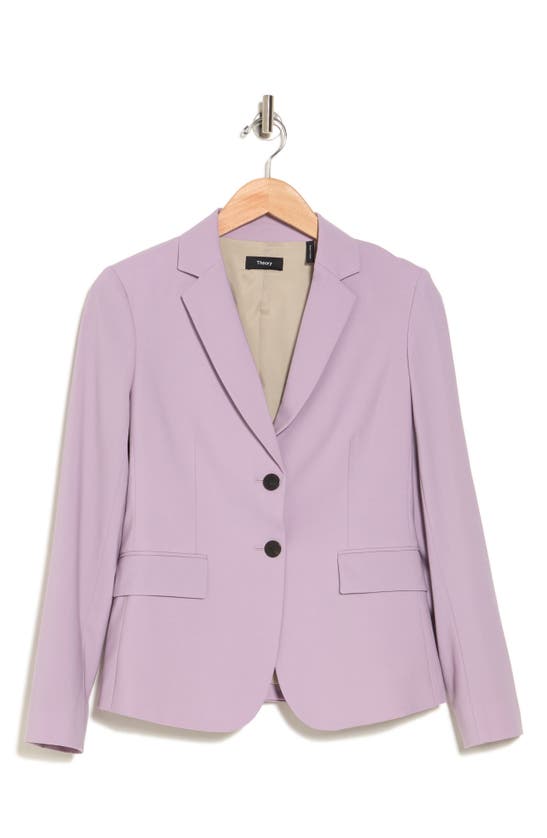 Theory Carissa Stretch Wool Classic Suit Jacket In Wisteria