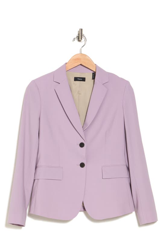 THEORY CARISSA STRETCH WOOL CLASSIC SUIT JACKET