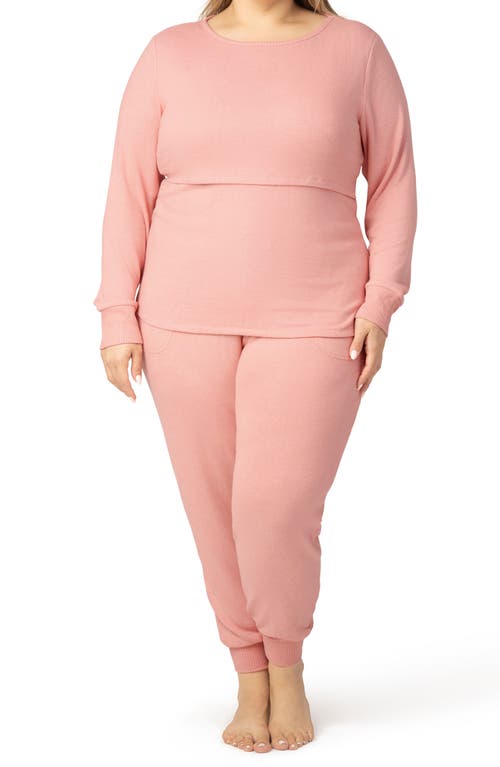 Kindred Bravely Zoe Hacci Nursing Pajamas in Rose Heather 