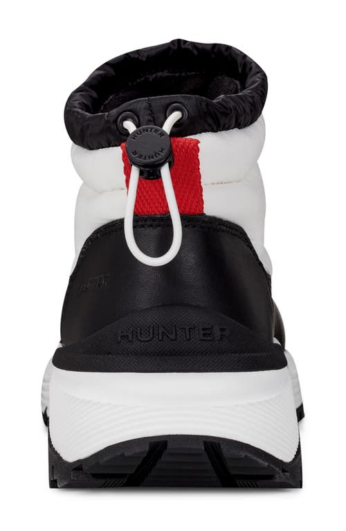 Hunter Anne Waterproof Snow Boot In White/black