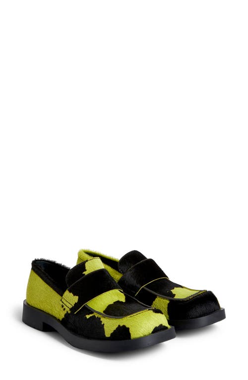 Camperlab Mil 1978 Genuine Calf Hair Loafer In Black/yellow Calf Hair