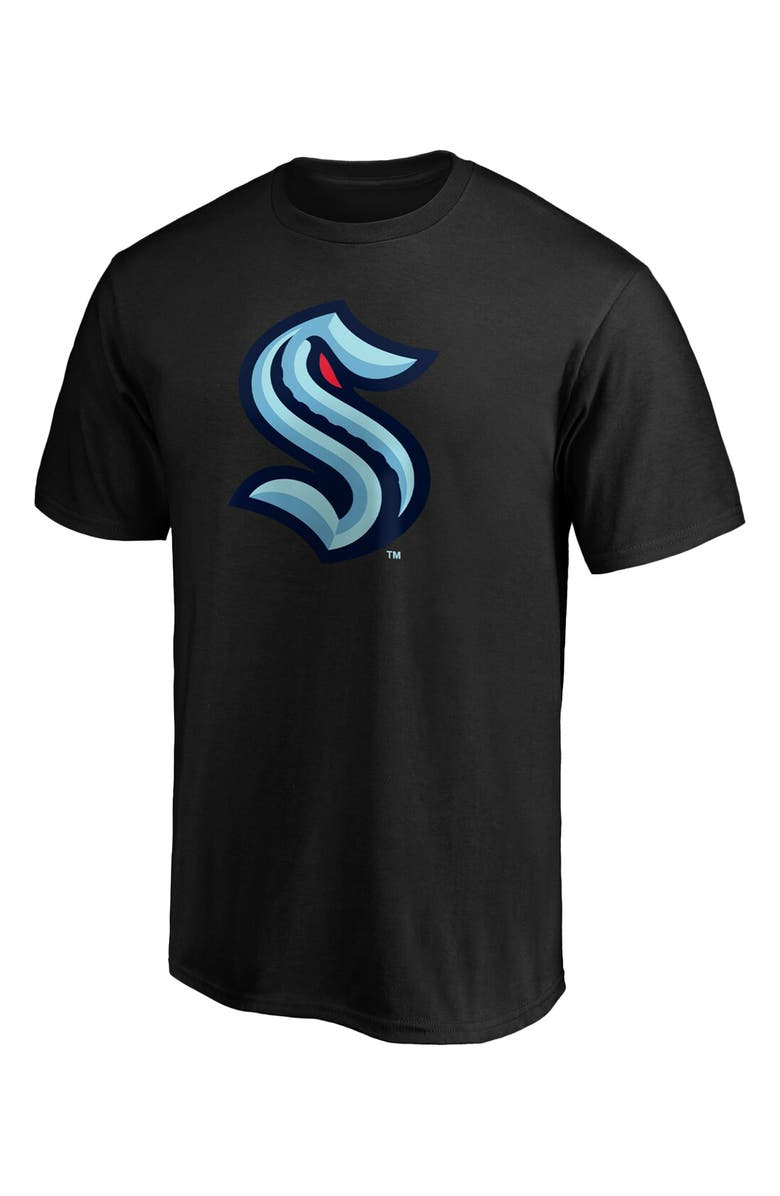 FANATICS Men's Fanatics Branded Seattle Kraken Primary Logo T-Shirt, Main, color, BLACK