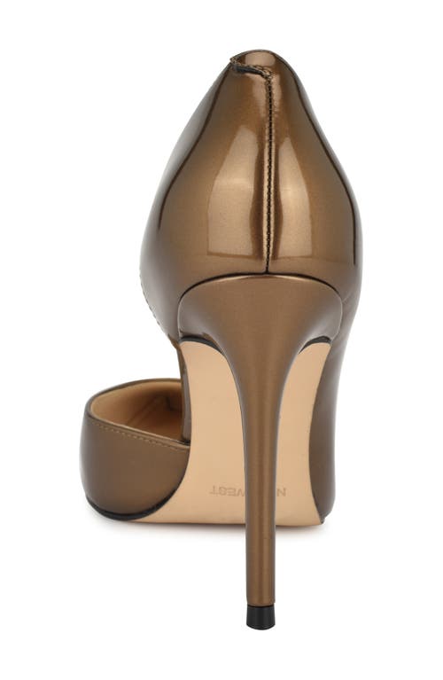 Shop Nine West Folowe Half D'orsay Pump In Gold