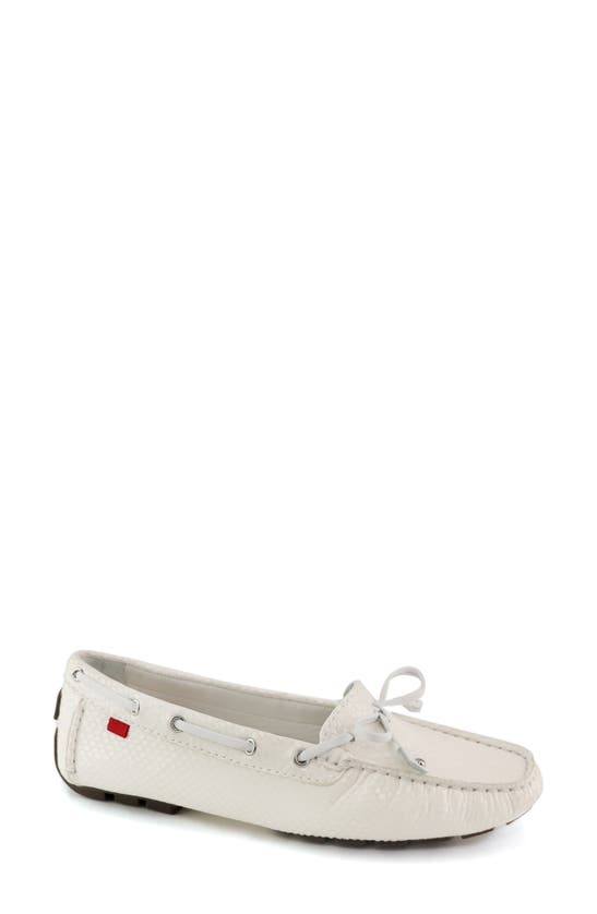 Shop Marc Joseph New York Cypress Hill Driving Loafer In White Snake