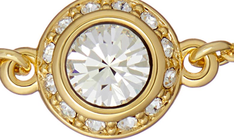 Shop Ted Baker Soleta Solitaire Crystal Slider Bracelet In Gold Tone Clear Crystal