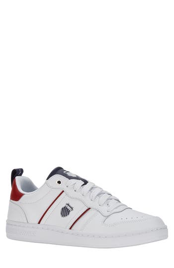 K-swiss Lozan Match Leather Tennis Shoe In White/samba/peacoat