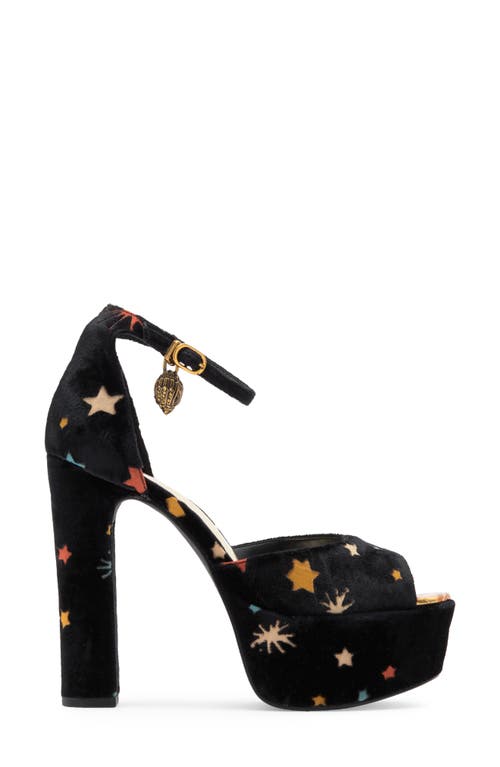 Kurt Geiger London Shoreditch Ankle Strap Platform Sandal In Black Multi