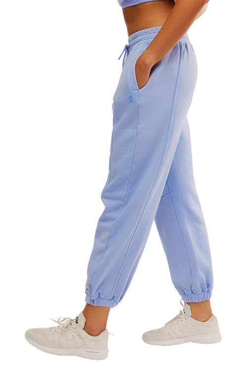 Shop Free People Sprint To The Finish Seamed Sweatpants In Blueberry