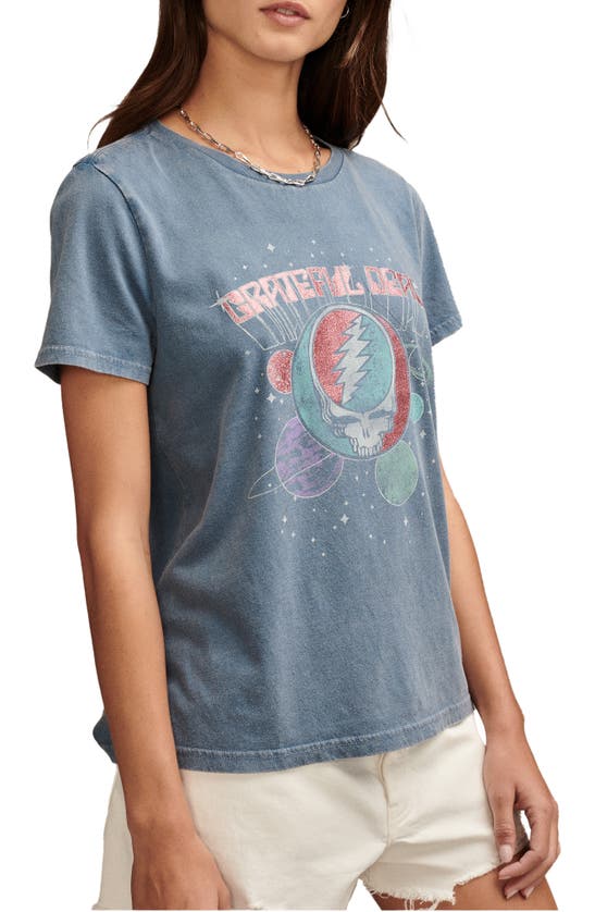Lucky Brand Greatful Dead Cotton Graphic T-shirt In Aegean Blue